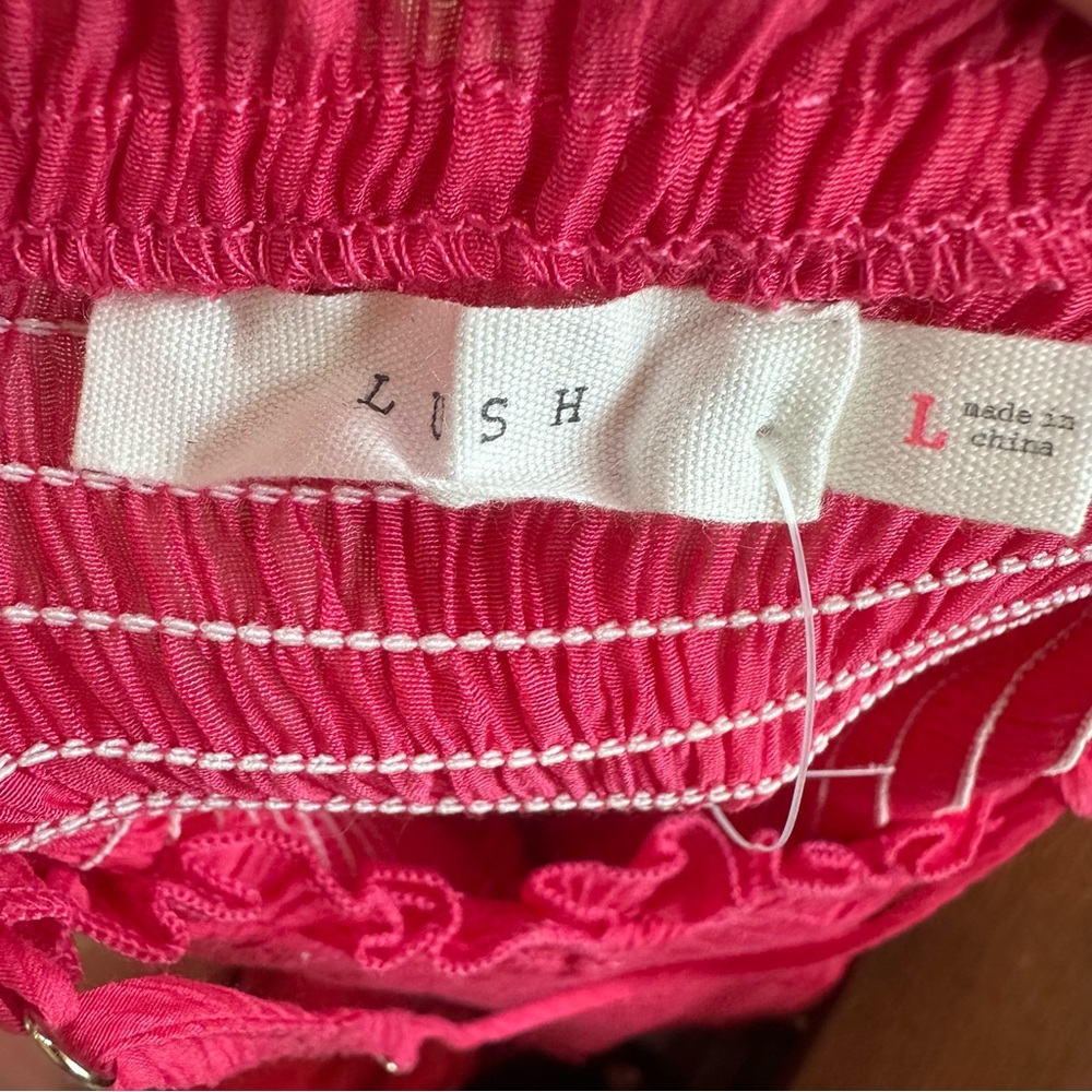 Lush Hot Pink Smocked Maxi Dress NWT - Picture 7 of 10